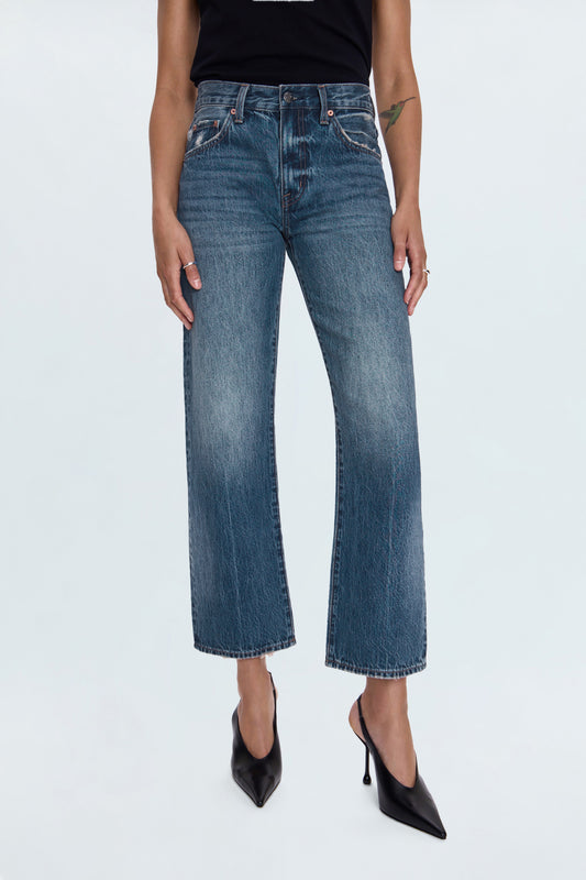 Lexi Mid Rise Bowed Straight Jean - Artisan