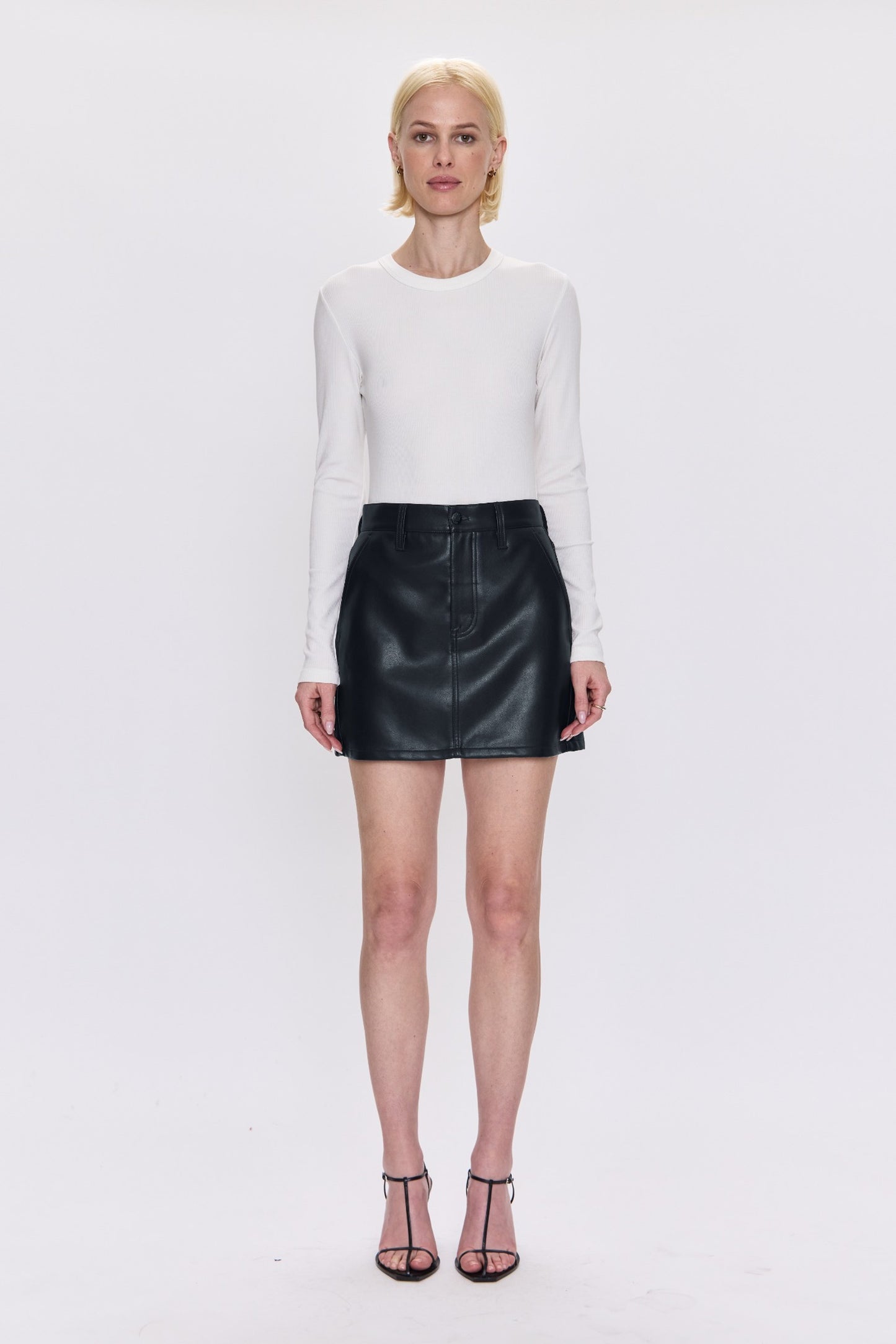 Skye Utility High Rise Mini Skirt - Slate Black