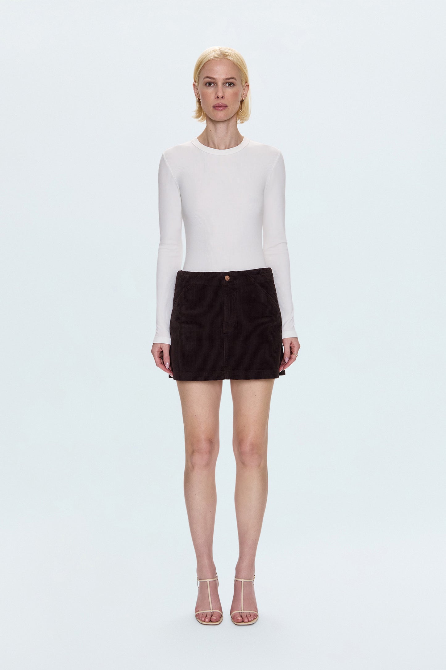 Uma High Rise Mini Skirt - Mocha