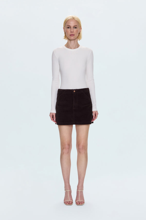 Uma High Rise Mini Skirt - Mocha