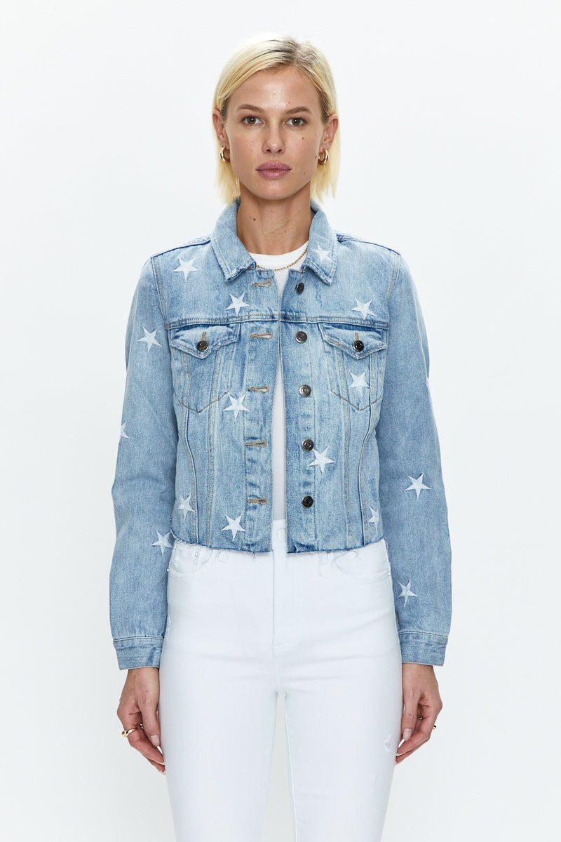 Brando Star Embroidery Denim Jacket Zodiac Pistola Denim