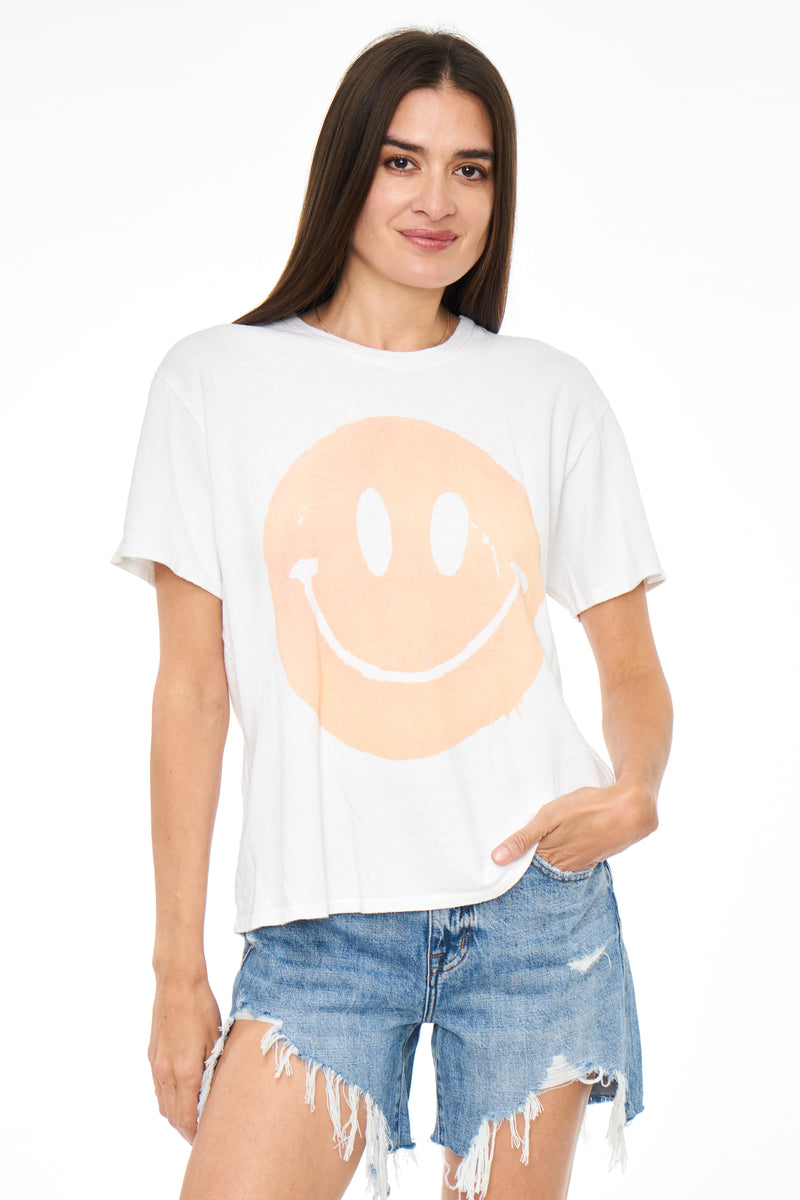 Palmer Hemp Box Tee - Sunset Smiley Face