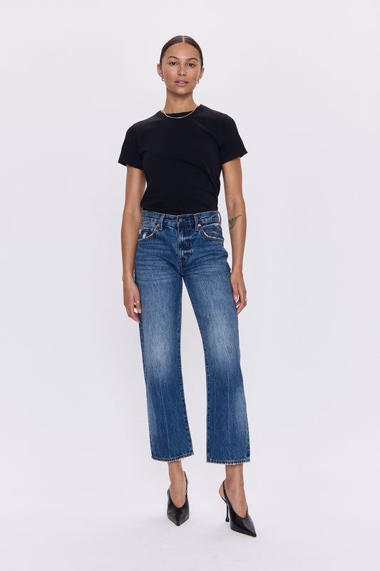 Lexi Mid Rise Bowed Straight Jean - Artisan