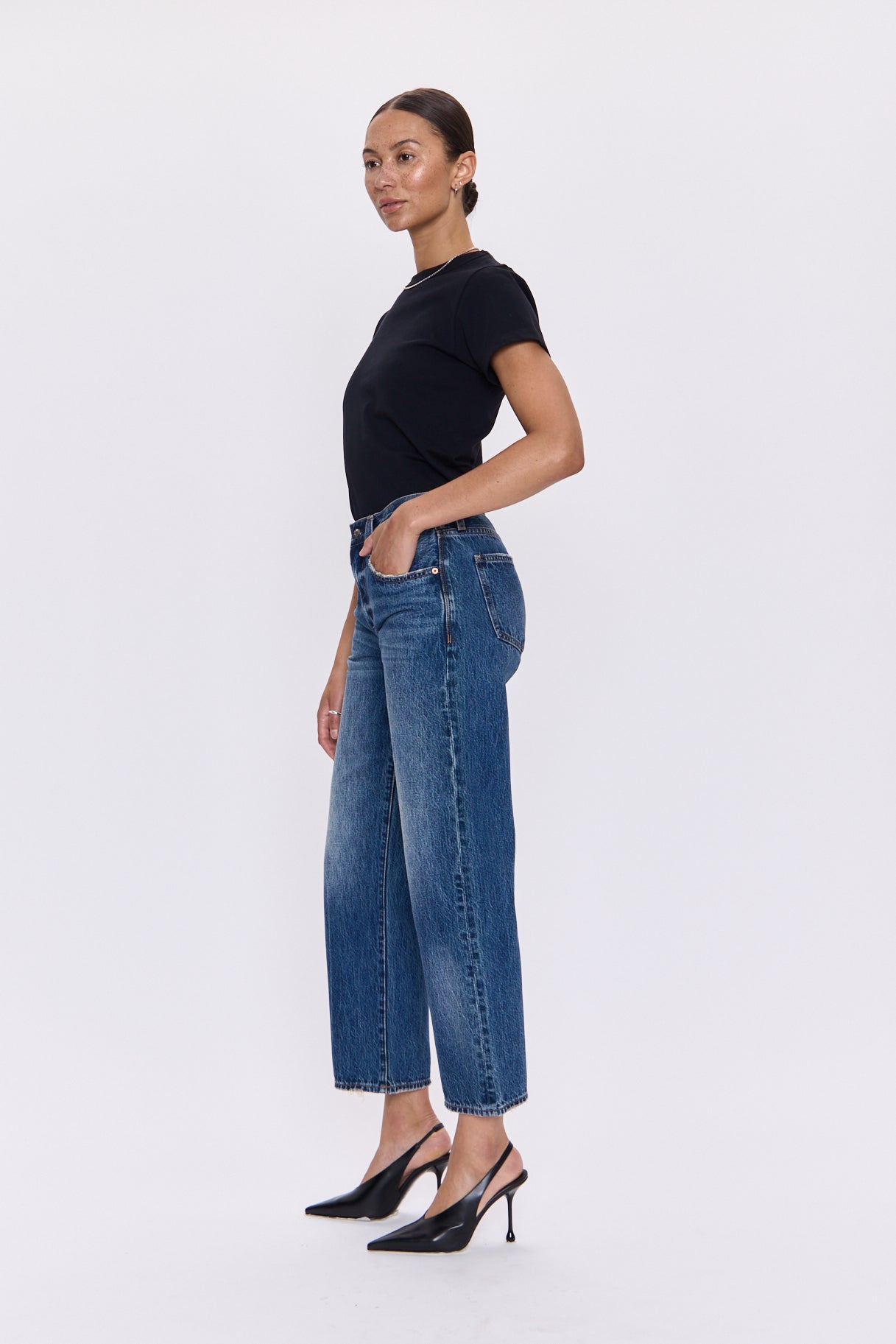 Lexi Mid Rise Bowed Straight Jean - Artisan