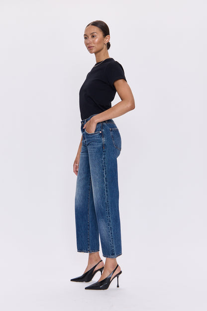 Lexi Mid Rise Bowed Straight Jean - Artisan
