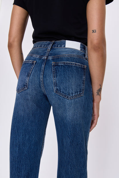 Lexi Mid Rise Bowed Straight Jean - Artisan