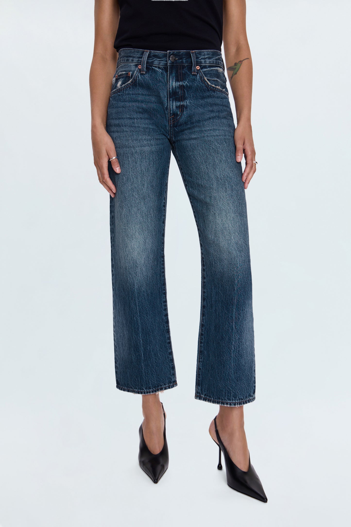 Lexi Mid Rise Bowed Straight Jean - Artisan