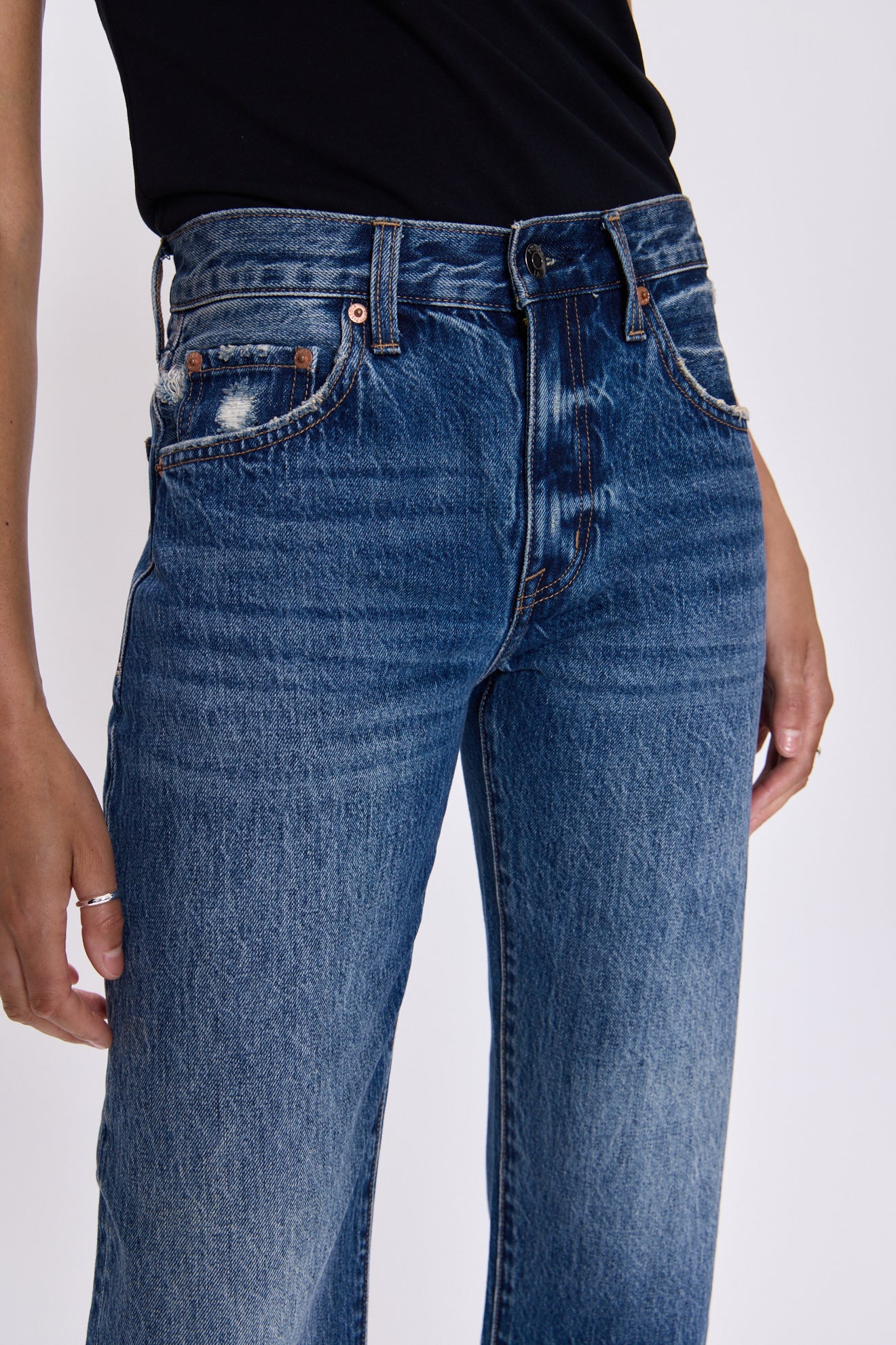 Lexi Mid Rise Bowed Straight Jean - Artisan