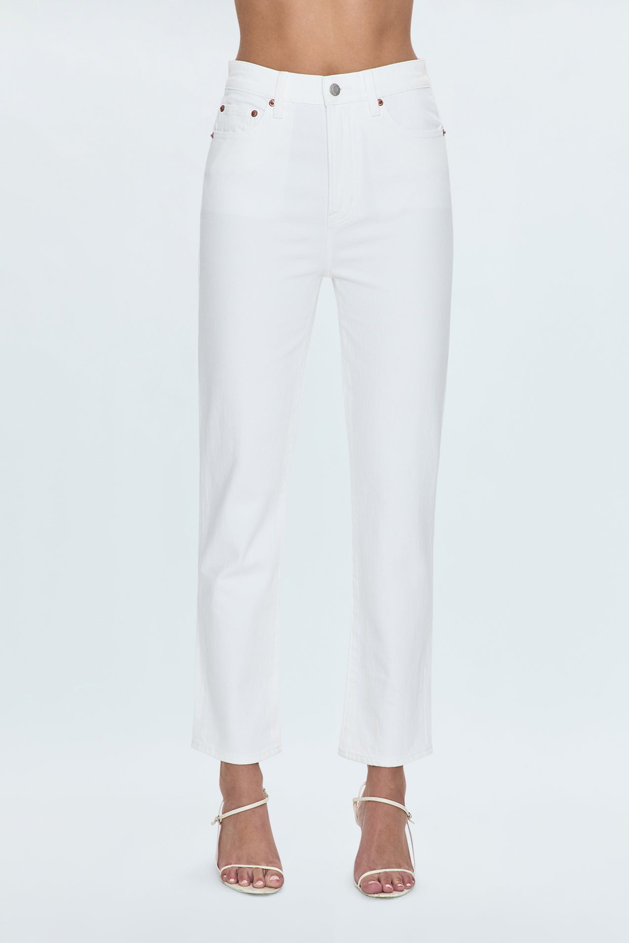 Bri High Rise Slim Straight Jean - Antique White