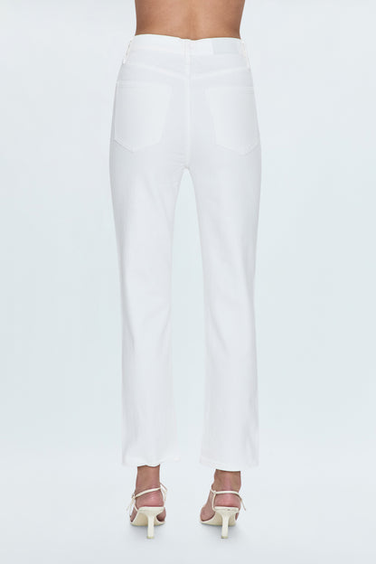 Bri High Rise Slim Straight Jean - Antique White