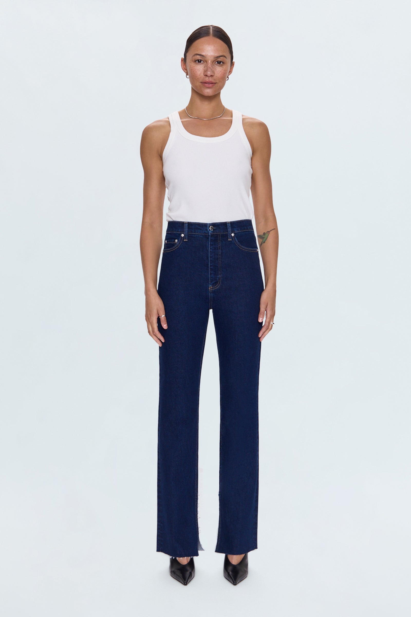 Colleen High Rise Slim Boot Jean Bijou
