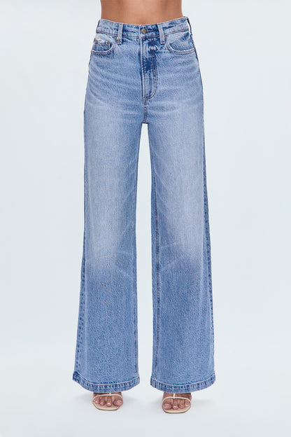 PETITE Lana High Rise Ultra Wide Leg Jean - Break