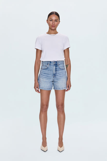 Saige High Rise Short - French Riviera