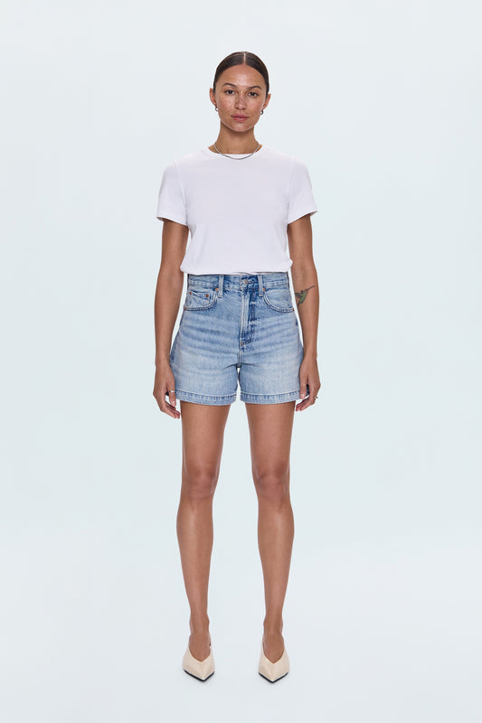 Saige High Rise Short - French Riviera
