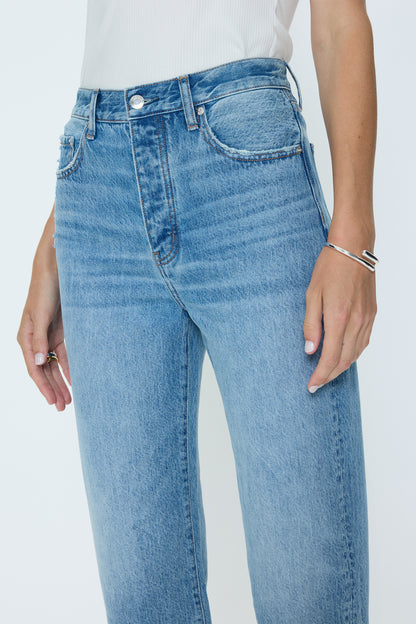 Pistola Cassie Crop Super High Rise Straight - Care Free high rise straight jeans