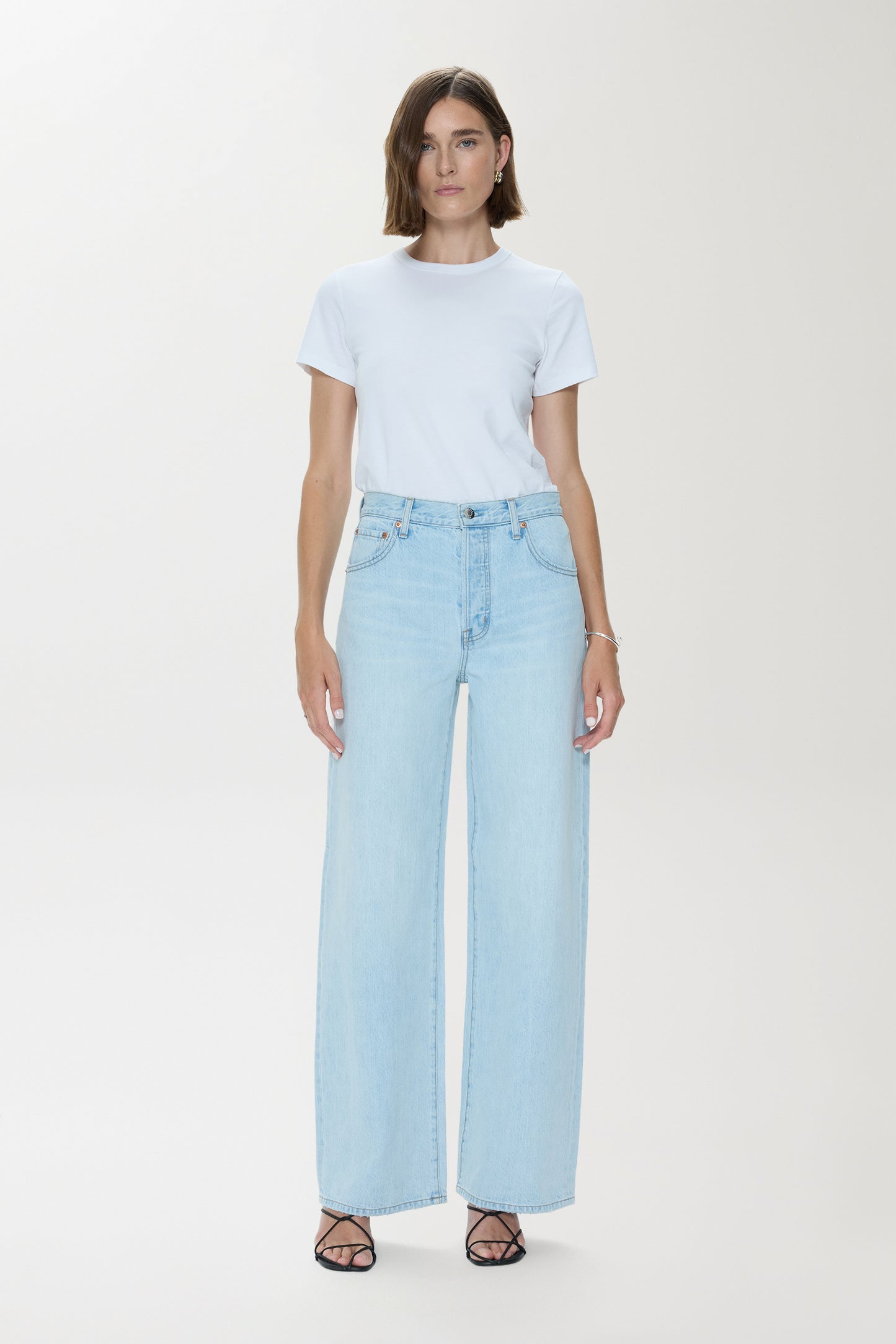 Tate High Rise Bowed Wide Leg Jean - Postcards