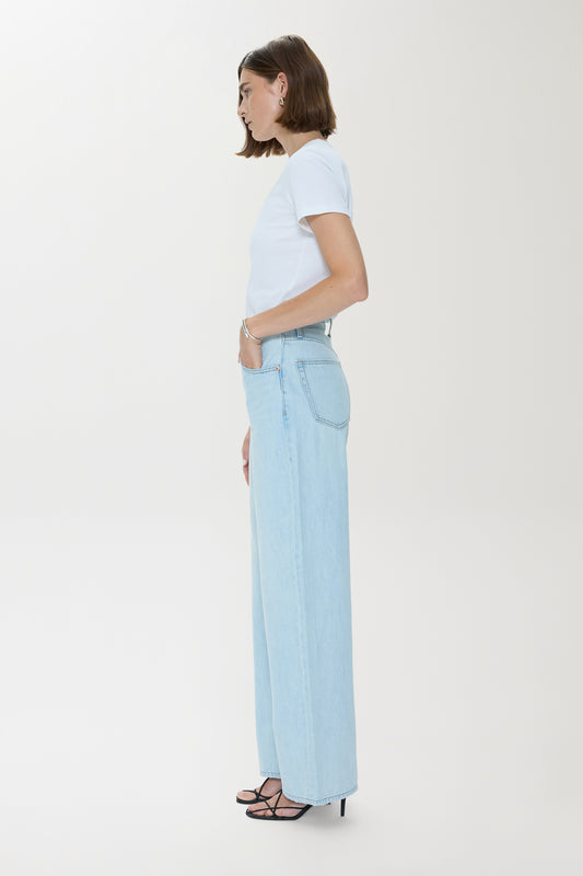 Tate High Rise Bowed Wide Leg Jean - Postcards