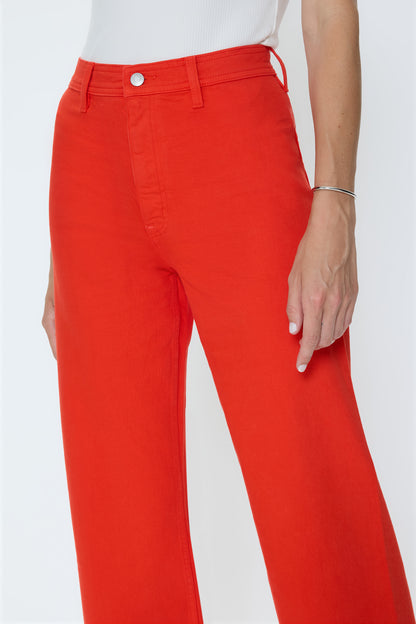 Penny Crop High Rise Wide Leg Jean - Chili