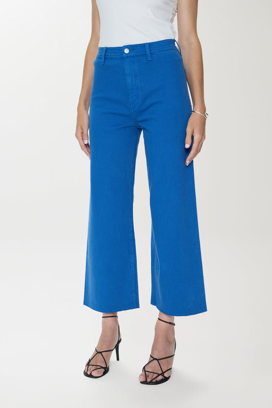 Penny Crop High Rise Wide Leg Jean - Ciel