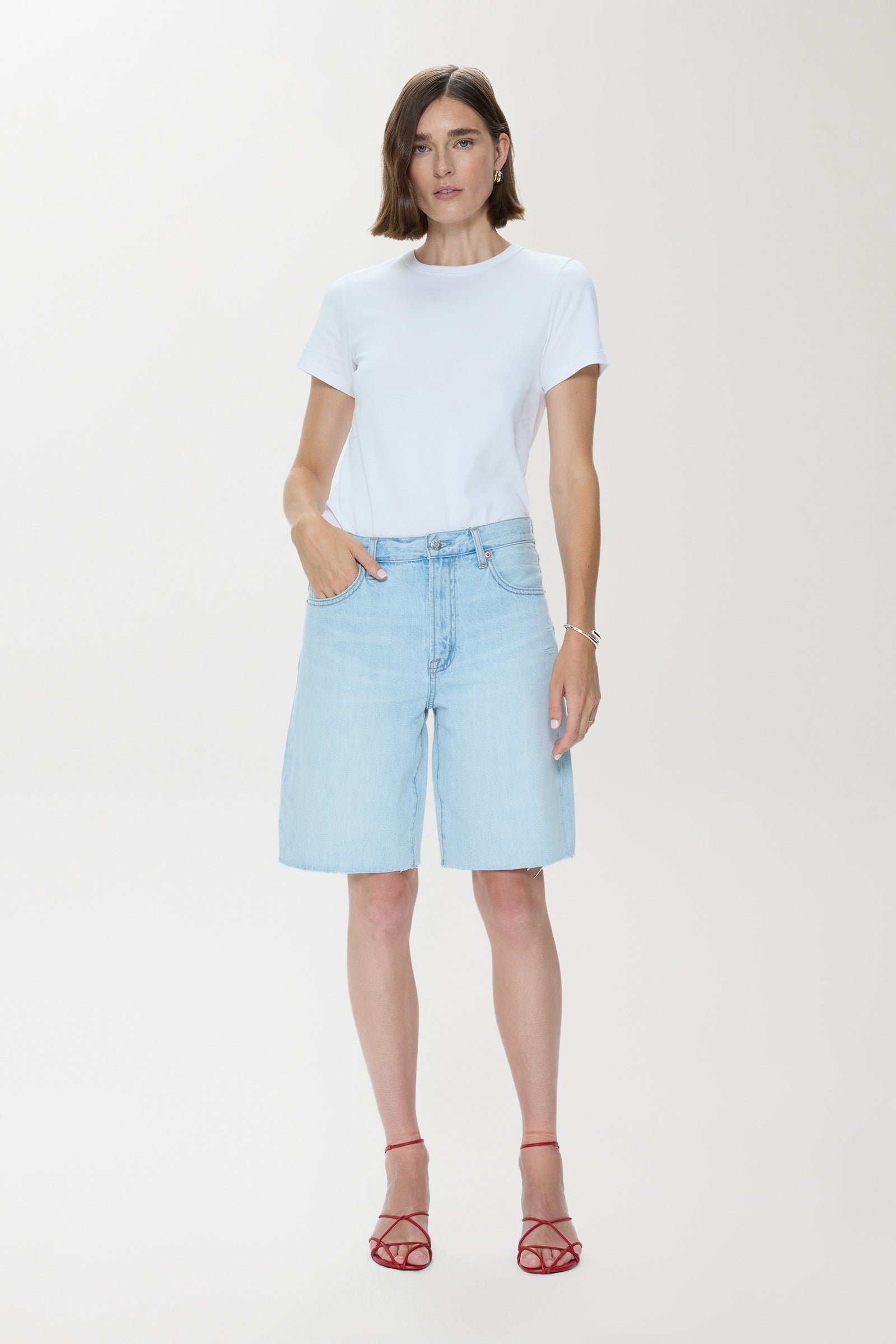 Pistola Nolan Relaxed Straight Cut Off - Postcards Vintage straight relaxed jeans