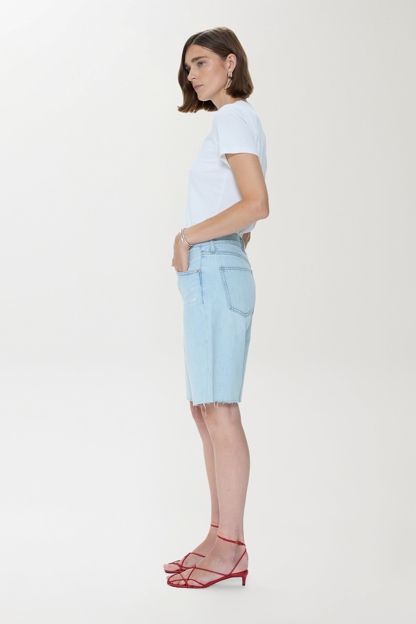 Pistola Nolan Relaxed Straight Cut Off - Postcards Vintage straight relaxed jeans