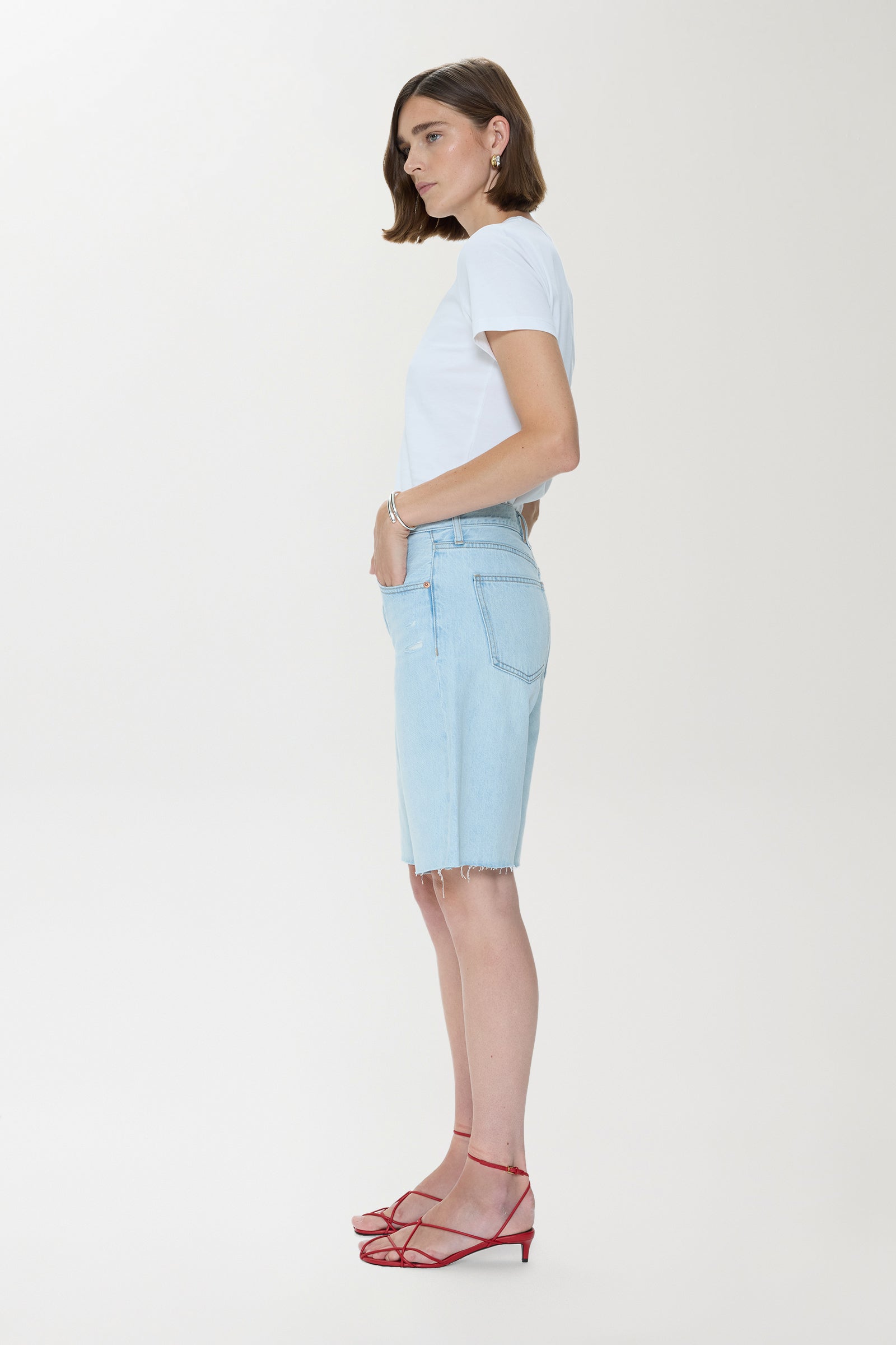 Pistola Nolan Relaxed Straight Cut Off - Postcards Vintage straight relaxed jeans