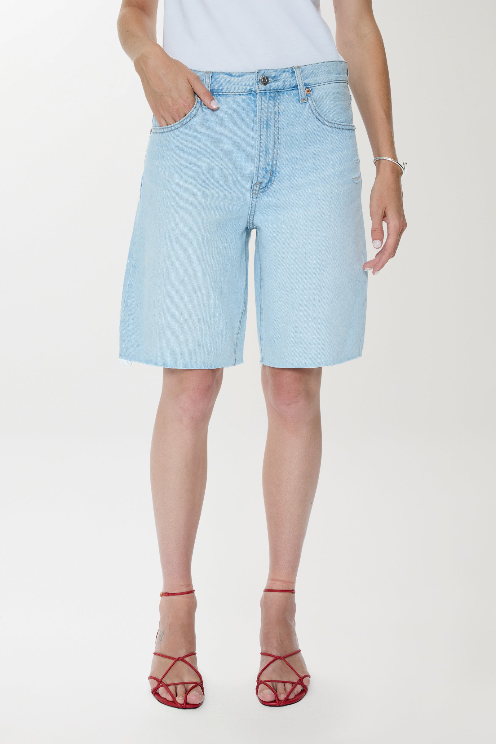 Pistola Nolan Relaxed Straight Cut Off - Postcards Vintage straight relaxed jeans
