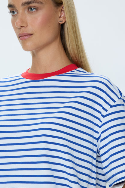 Mae Cropped Tee - Maritime Red