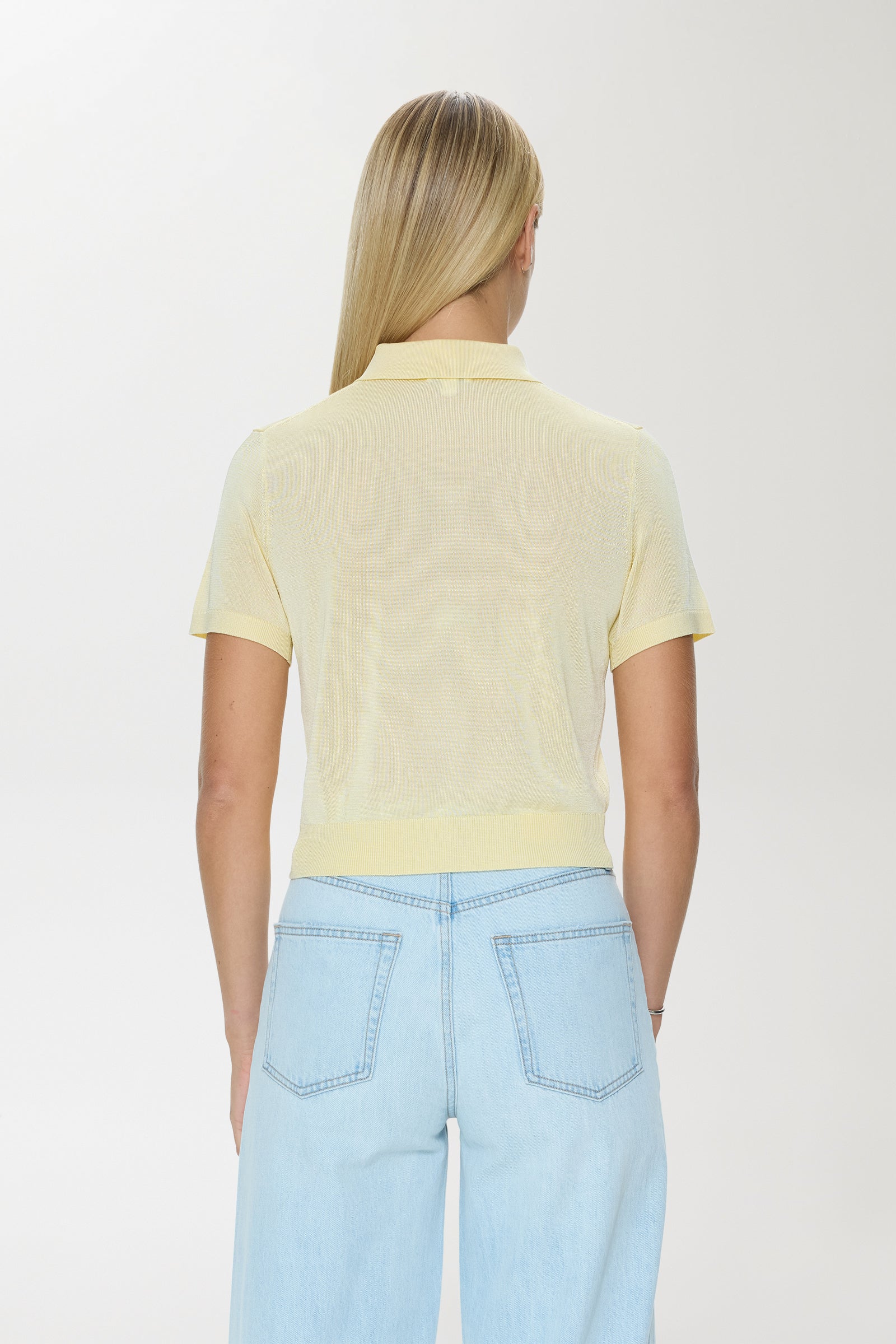 Pistola Lucca Short Sleeve Polo Sweater - Pale Yellow shorts