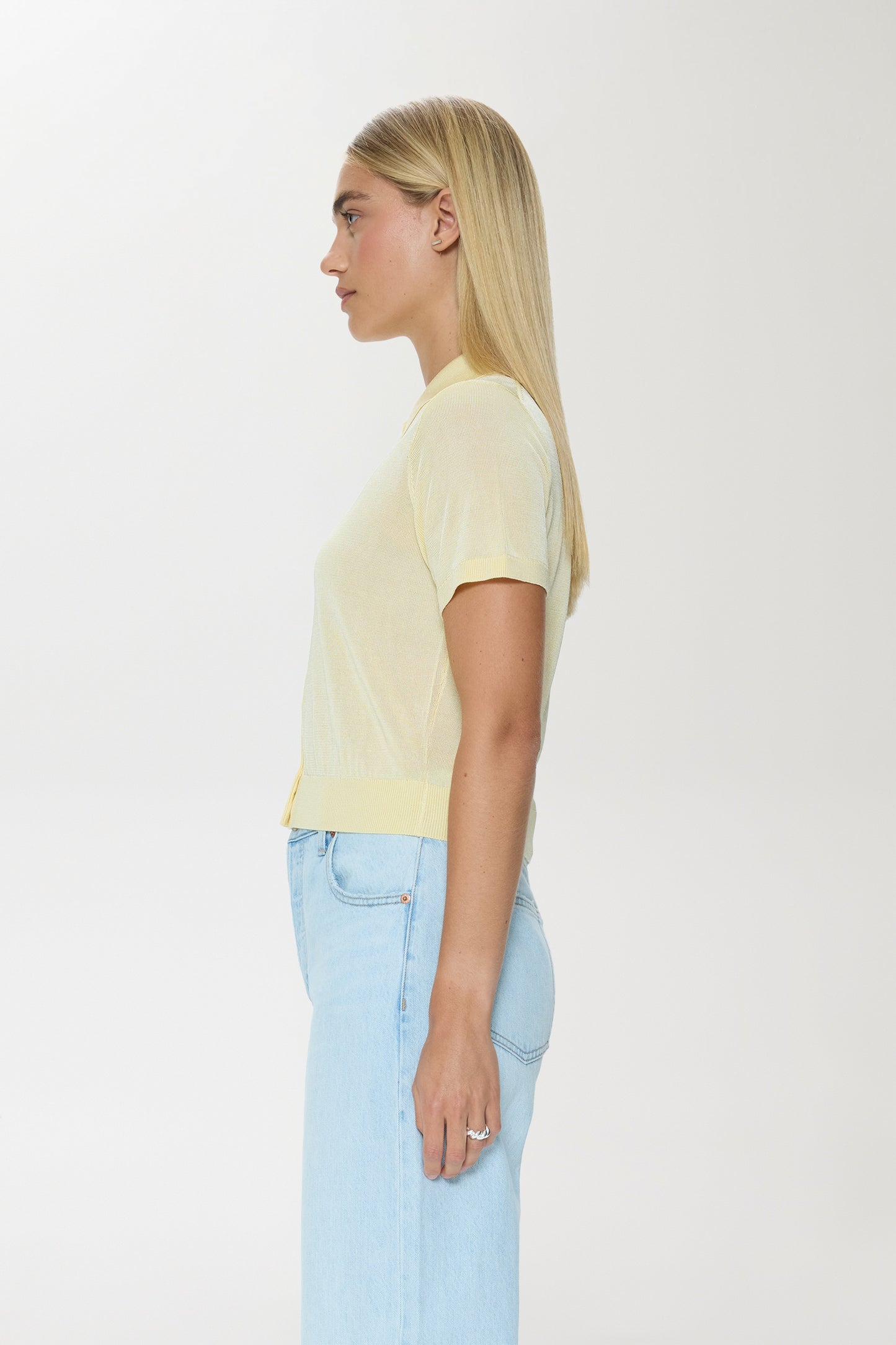 Pistola Lucca Short Sleeve Polo Sweater - Pale Yellow shorts