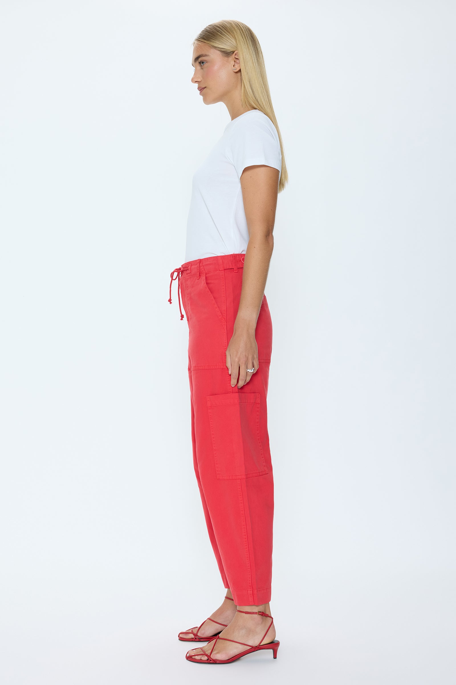 Sabrina Curved Utility Pant - Maraschino – Pistola Denim