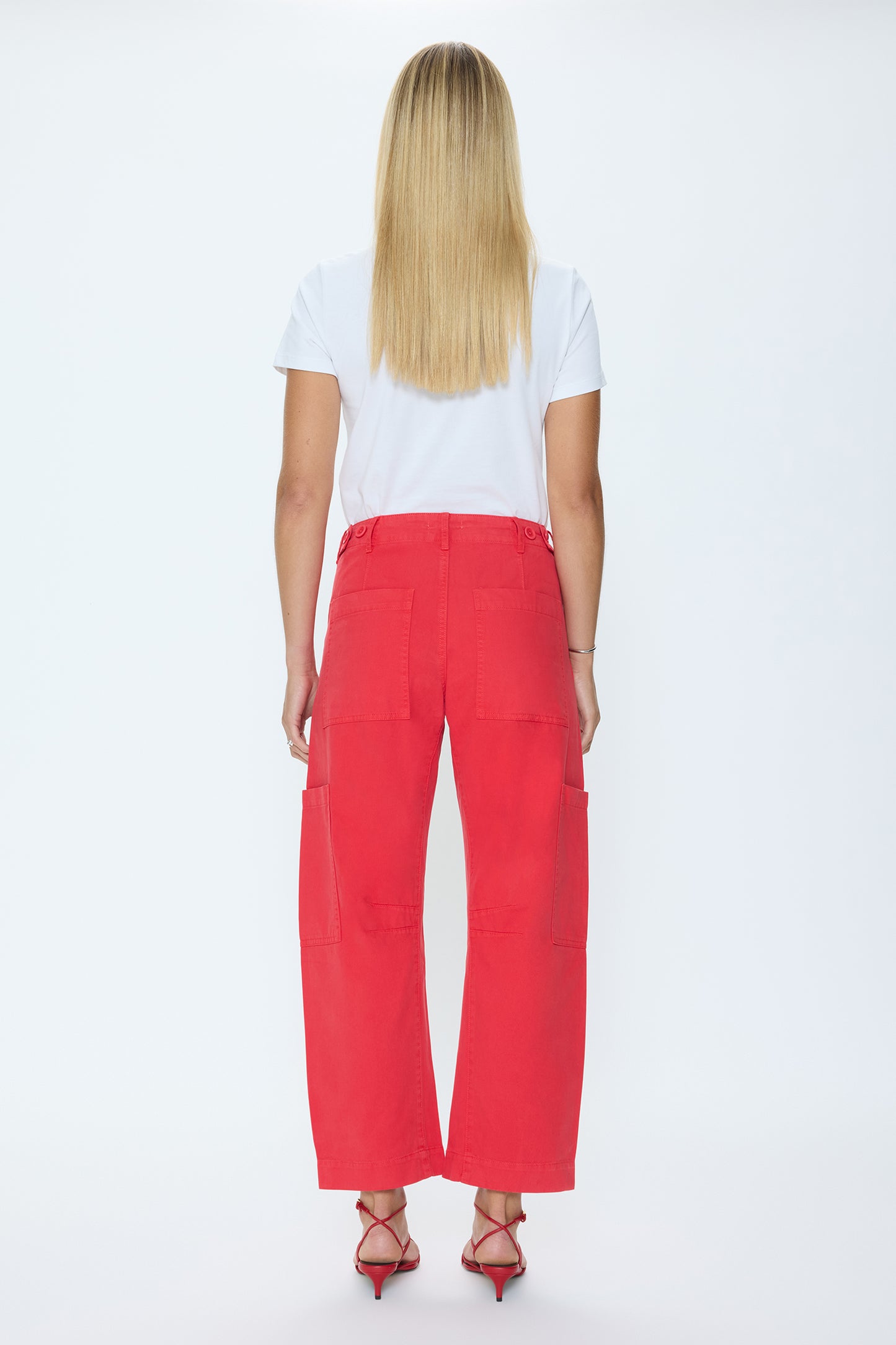 Sabrina Curved Utility Pant in Maraschino