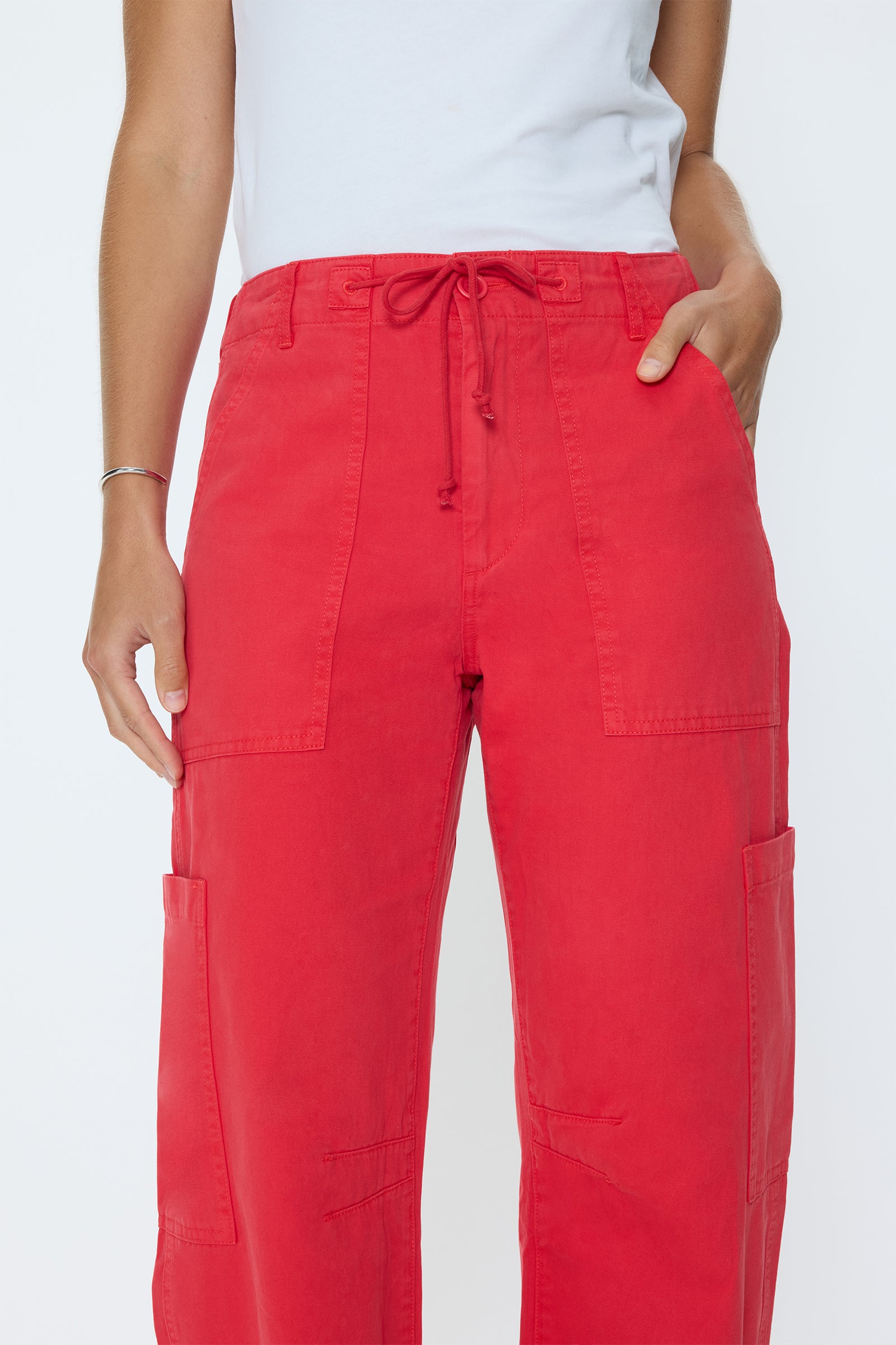 Sabrina Curved Utility Pant - Maraschino – Pistola Denim