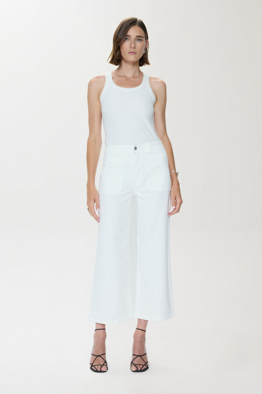 Zooey Patch Pocket Utility Pant - Le Blanc