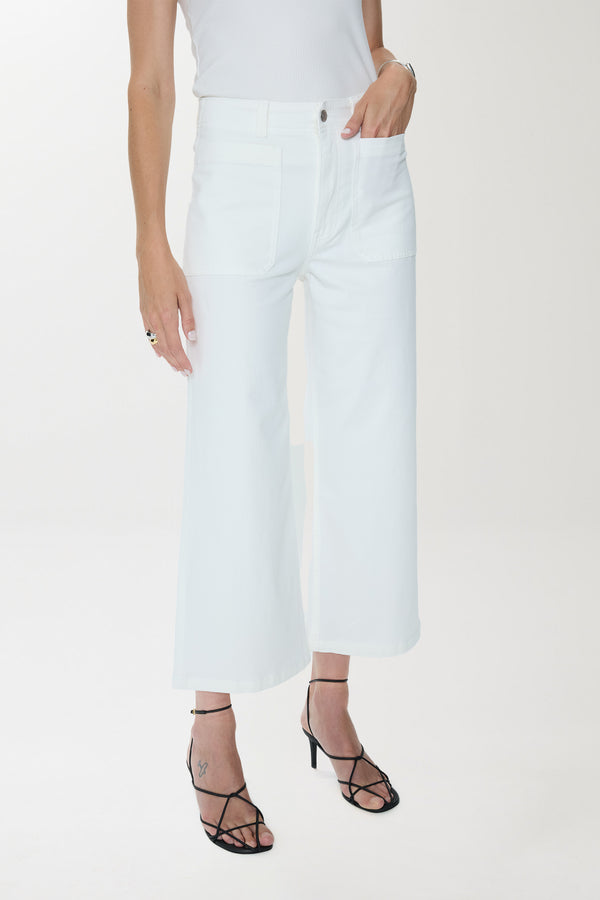 Zooey Patch Pocket Utility Pant - Le Blanc