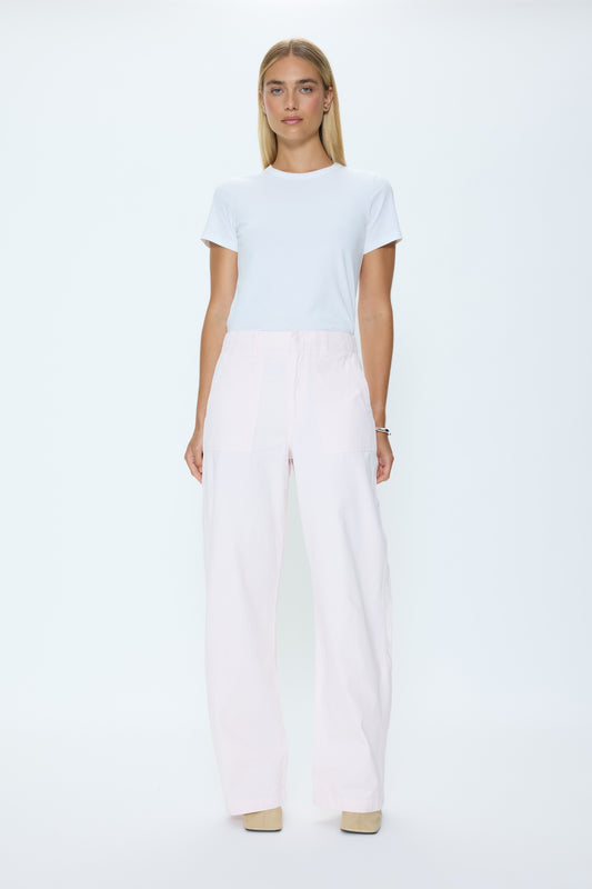 Wren Relaxed Straight Utility Pant - Ice Pink