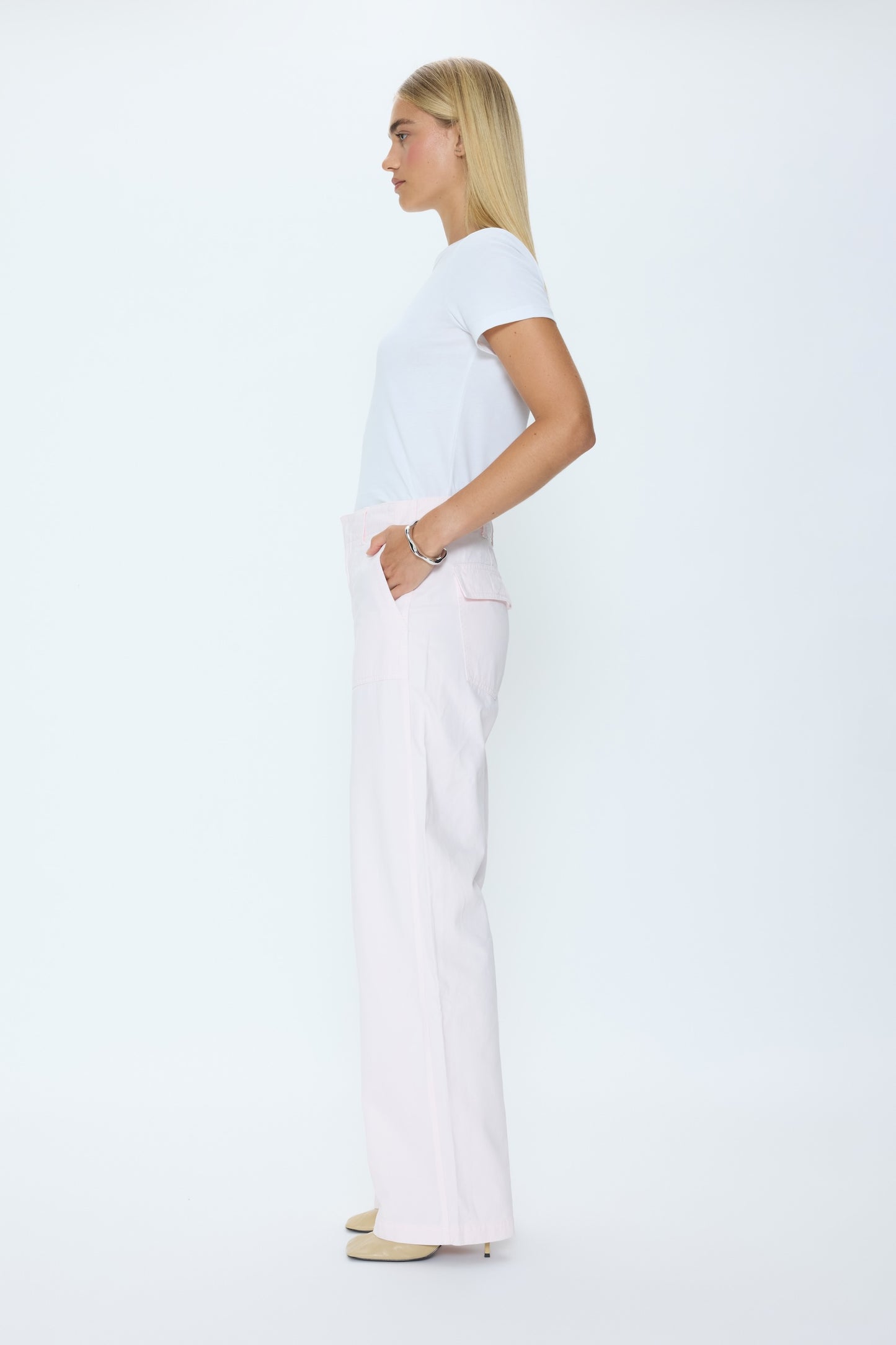 Wren Relaxed Straight Utility Pant - Ice Pink