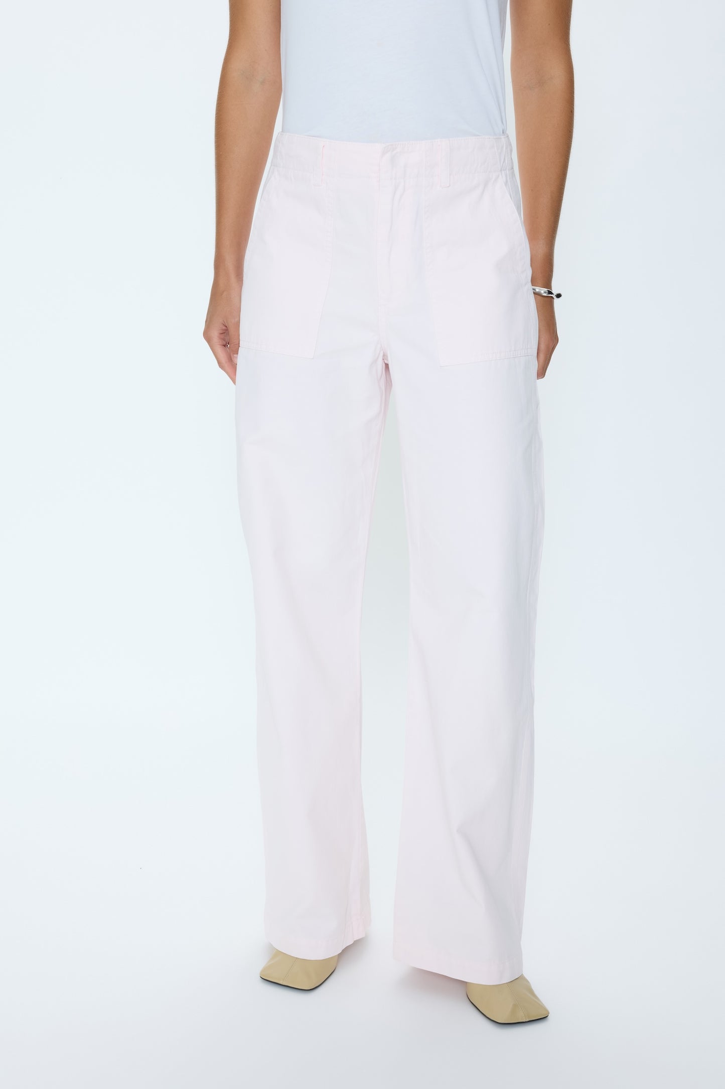 Wren Relaxed Straight Utility Pant - Ice Pink