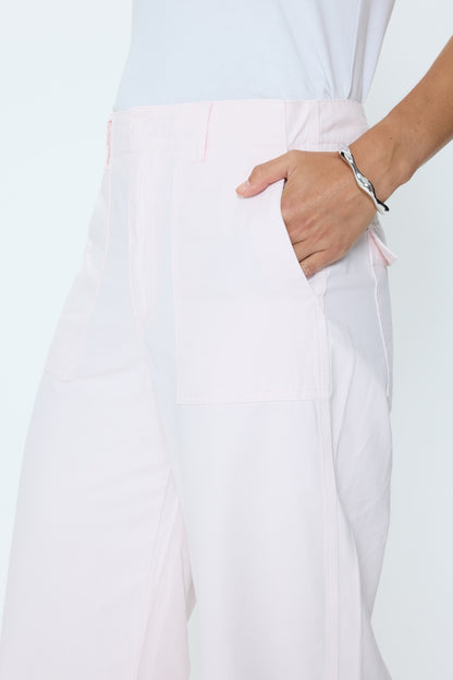 Wren Relaxed Straight Utility Pant - Ice Pink