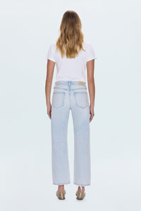 Lexi Mid Rise Bowed Straight Jean - Solstice Distressed