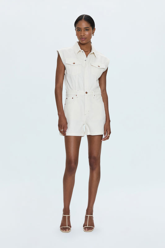 Lennox Romper - Ecru