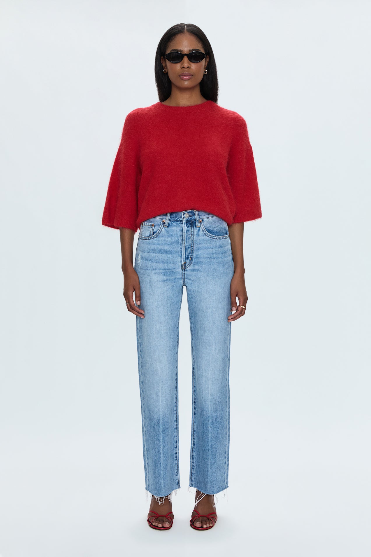 Cassie Super High Rise Straight Jean- Savvy Vintage