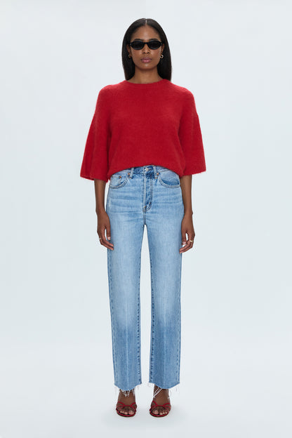 Cassie Super High Rise Straight Jean- Savvy Vintage