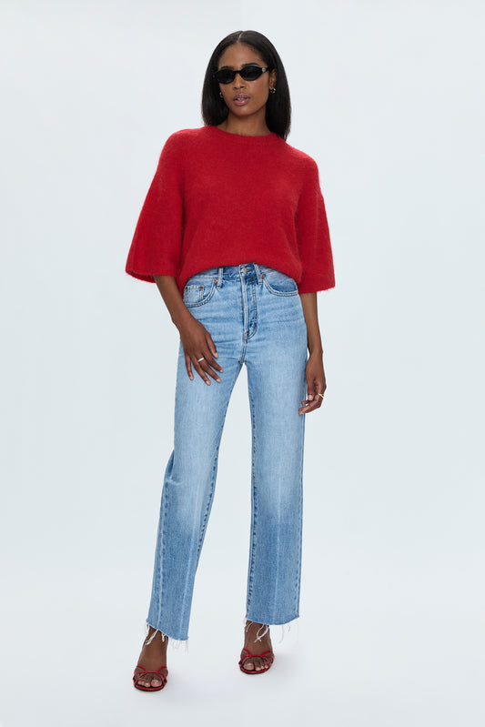 Cassie Super High Rise Straight Jean- Savvy Vintage