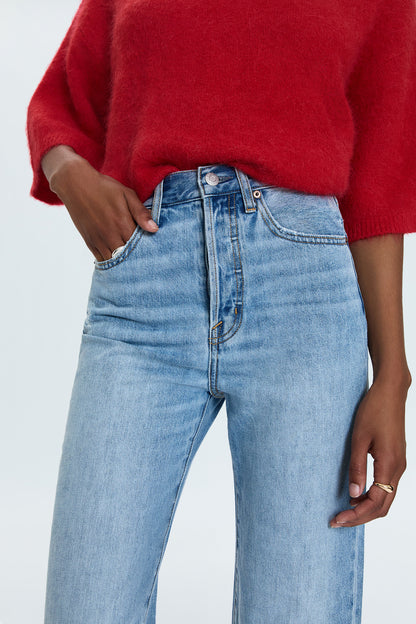 Cassie Super High Rise Straight Jean- Savvy Vintage