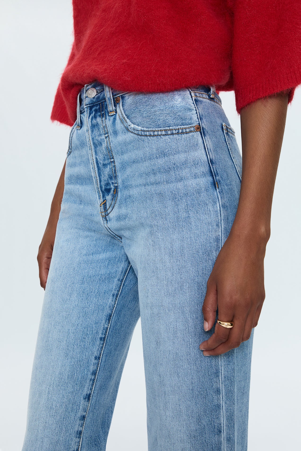 Cassie Super High Rise Straight Jean- Savvy Vintage