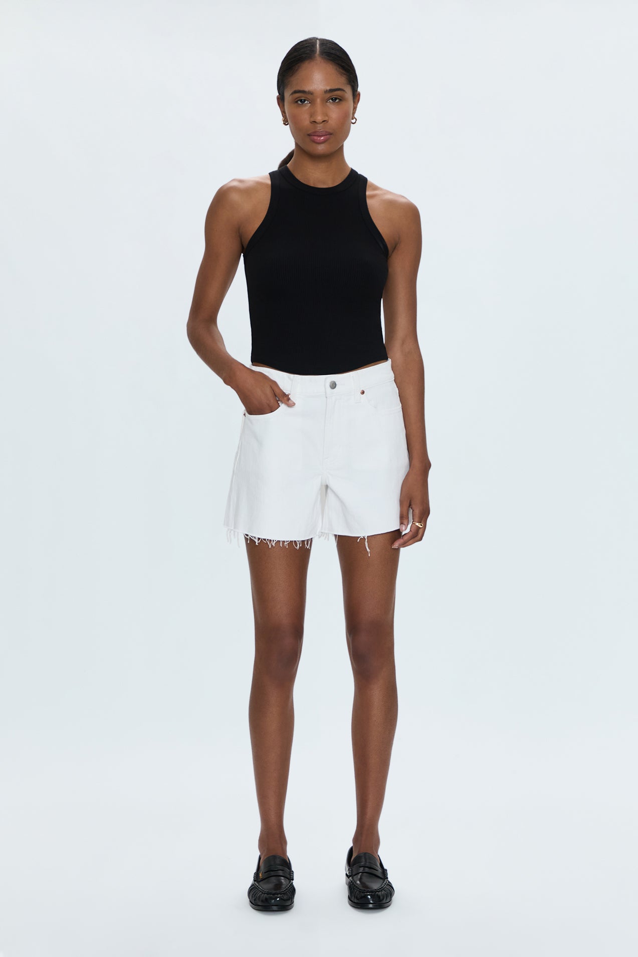Kennedy Mid Rise Short - Antique White