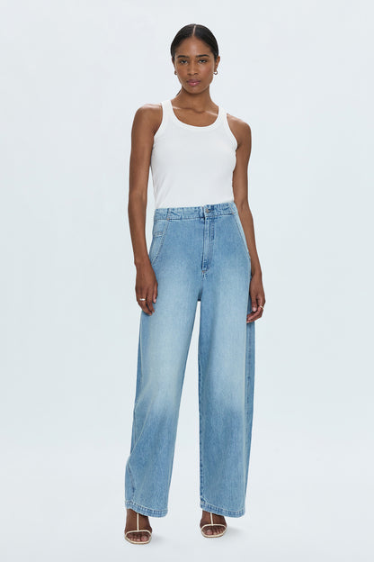 Lottie High Rise Relaxed Bowed Leg Jean - Qualifier