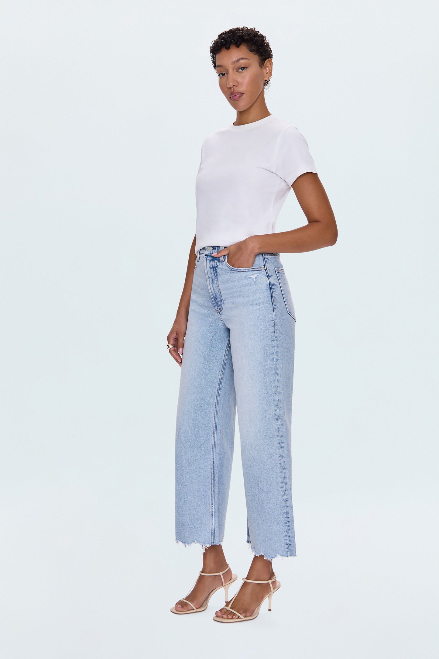 PETITE Lana High Rise Ultra Wide Leg Jean - Sun-Kissed Vintage