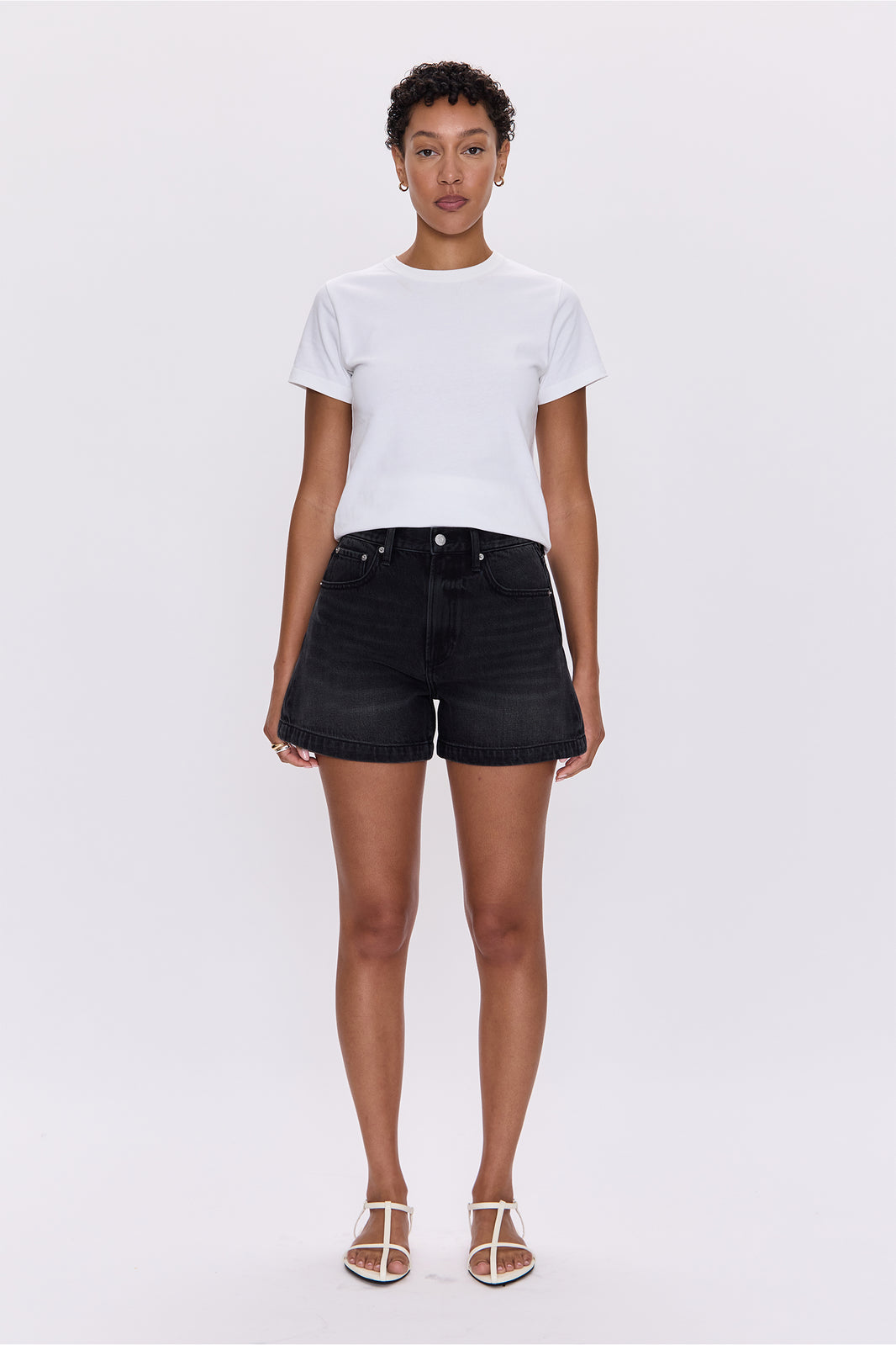 Pistola Black Denim Shorts Size 25
